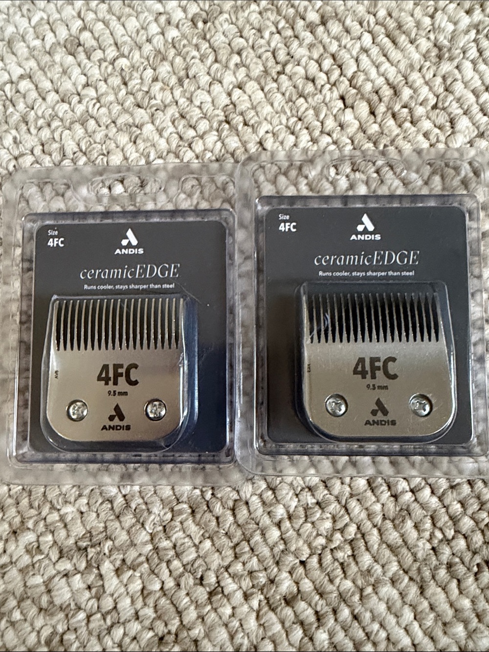 Andis ceramicEDGE 4FC Replacement Blades - Silver and Black